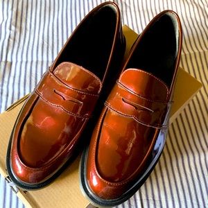 Dr. Martens Abby Loafer Cherry Red Spectra Patent